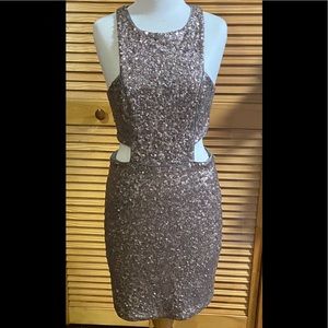 Express cut out sequined dress.